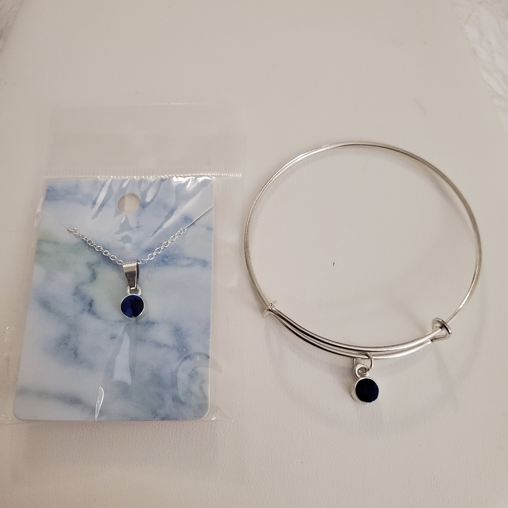 Silvertone Bracelet/ Necklace Set
